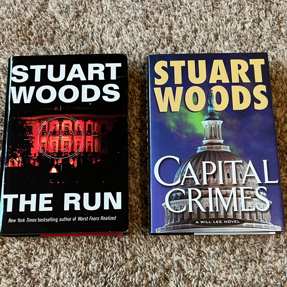 EUC STUART WOODS 2PK “THE RUN” “CAPITAL CRIMES”